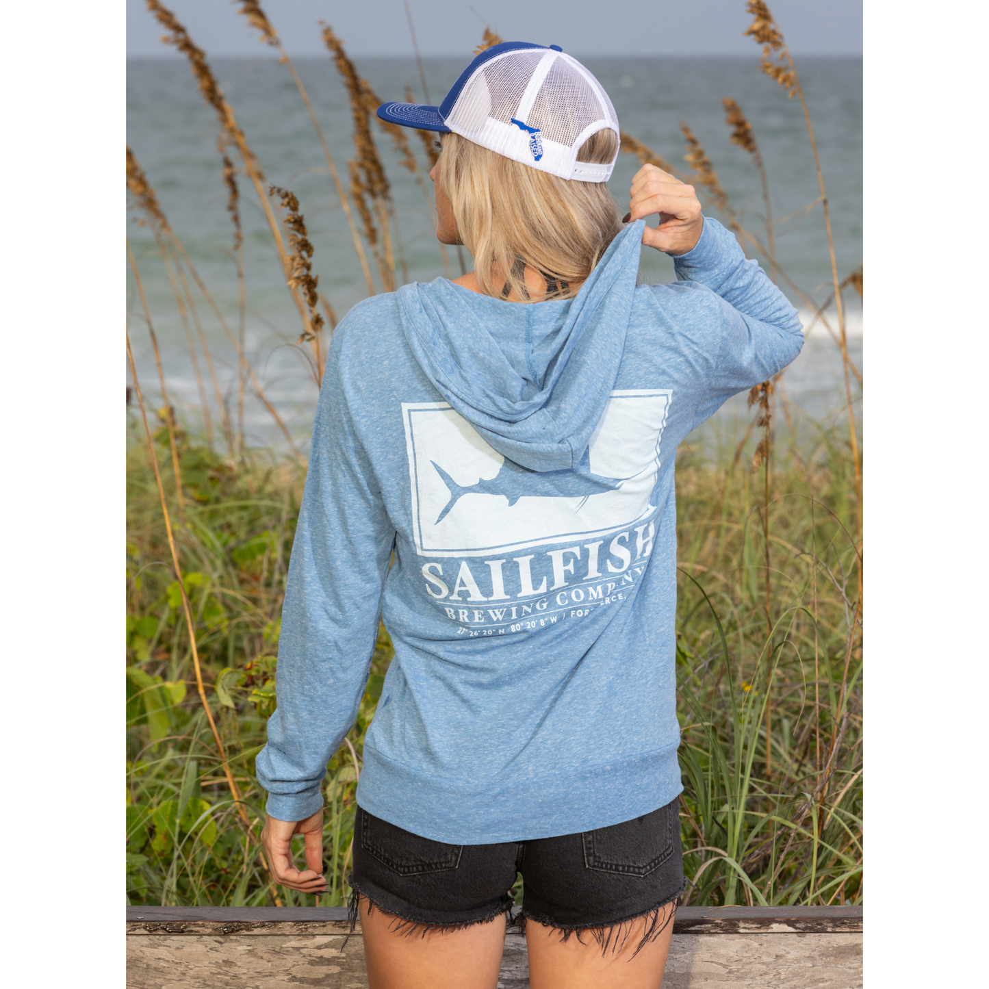 Sky Blue Sailfish Zip Up Jacket