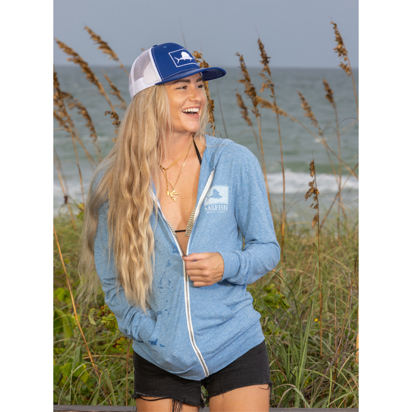 Sky Blue Sailfish Zip Up Jacket