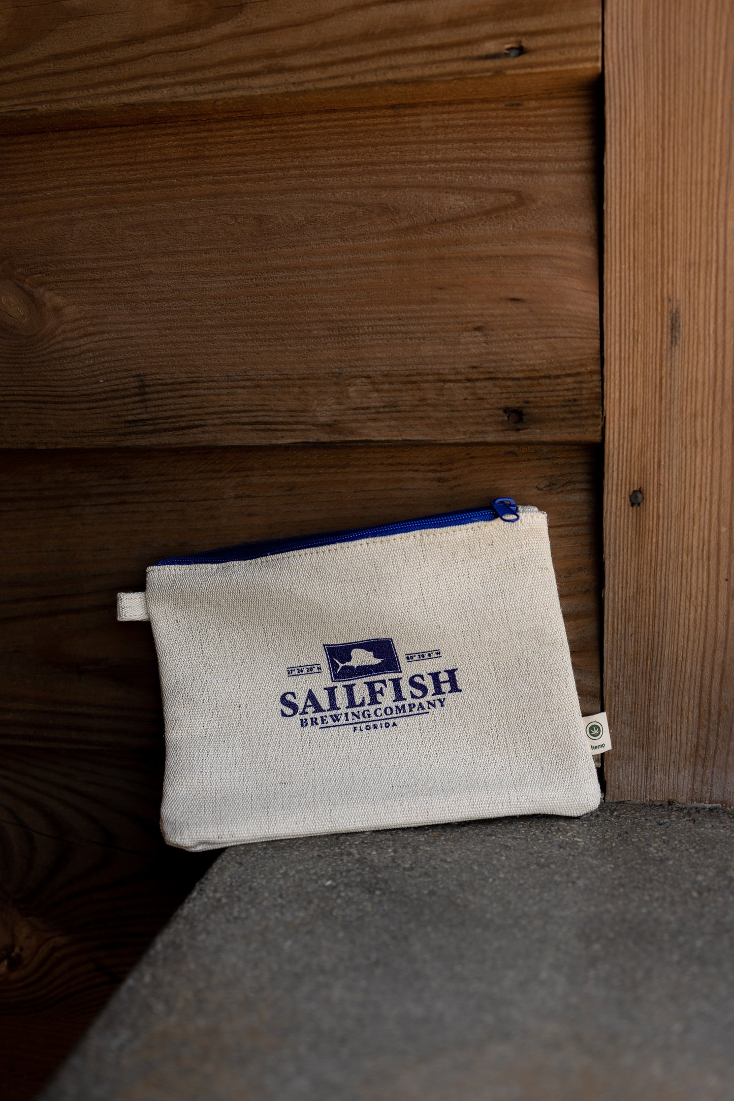 Zip Pouch with Heritage Stack logo